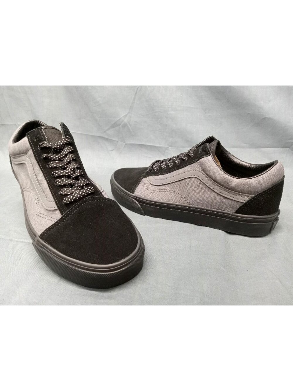 Vans Old Skool Sneakers Grey Reflective Silver Black Boys Size 7 NEW NO BOX!